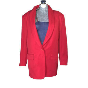 Women's Jones New York Blazer Size 10 Red Wool